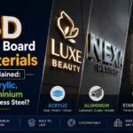 3D Sign Board Material Comparison Acrylic, Aluminium or Stainless Steel