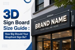 3d sign board size guide malaysia
