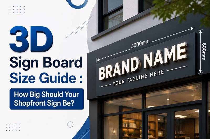 3d sign board size guide malaysia